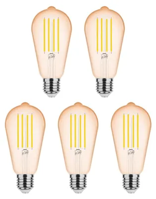 Produktbild von Modee E27 LED Filamentlampe ST64 4W 320lm 1800K Warmweiß 5 Stück