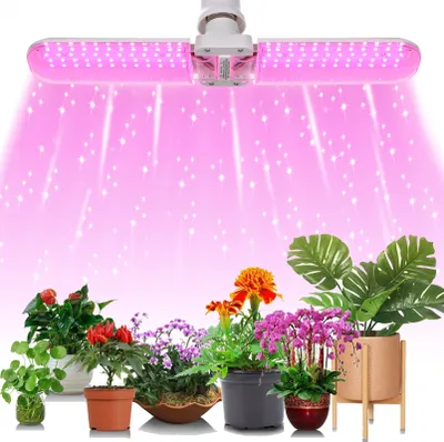 Obrázok produktu pre 20W E27 Rastlinná lampa LED Plné spektrum 120LEDs Skladacia lampa na pestovanie rastlín Ružové svetlo Rastúca lampa pre izbové rastliny Zelenina Pestovanie v skleníku