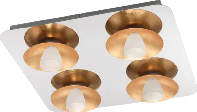 Produktbild von EGLO LED Deckenleuchte Torano, 4 flammige Deckenlampe dimmbar, Wohnzimmerlampe modern, Küchenlampe, LED Flurlampe Decke warmweiß