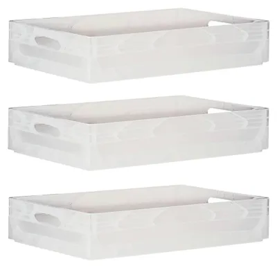 Image de Solidchoice - Coffret de rangement transparent, ensemble de 3, dimensions : 60 x 40 x 12 cm