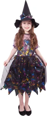 Produktbild von Rappa Kinderkostüm Bunte Hexe 110 - 116 cm