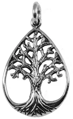 Produktbild von Lebensbaumamulett groß Schmuck Anhänger Silber Lebensbaum 35x25mm