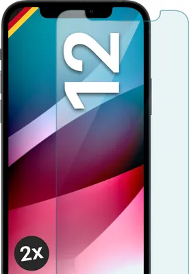 Produktbild von Glas Schutzfolie für iPhone 12, Stückzahl:2er Set