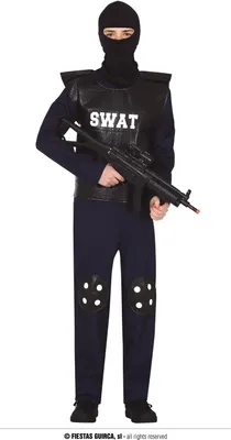 Obrázok produktu pre Policajný kostým Swat pre deti, veľkosť:110/116