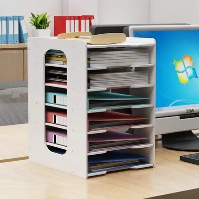 Produktbild von Famanu Dokumentenablage A4 - PVC Schreibtisch Datei Organizer