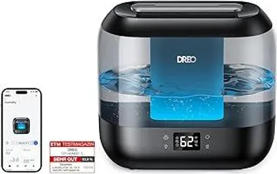 Produktbild von Dreo Smart Luftbefeuchter für Schlafzimmer, oben befüllbarer 4L Supergroßer Kühler Nebel Humidifier mit Öl Diffusor und Nachtlicht, 36 Stunden Laufzeit, leiser Ultraschall Luftbefeuchter Zuhause