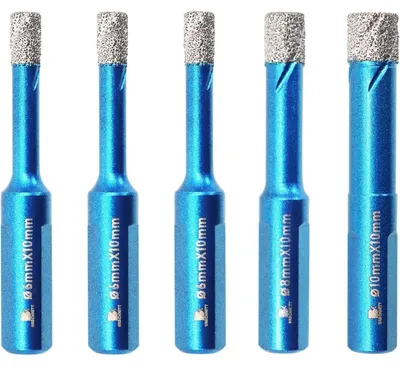 Immagine prodotto di Set di punte da trapano diamantate, 5 pezzi, da 6/6/6/8/10 mm, per piastrelle, Vetroceramica, granito e muratura