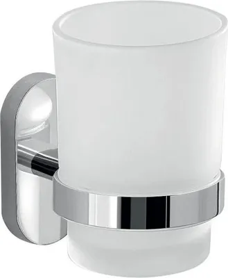 Produktbild von Zahnputzbecher aus Metall und Milchglas | Cipro