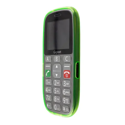Obrázok produktu pre caseroxx ochranný obal TPU kryt kompatibilný s Gigaset GL390, gumená taška na mobilný telefón zelená