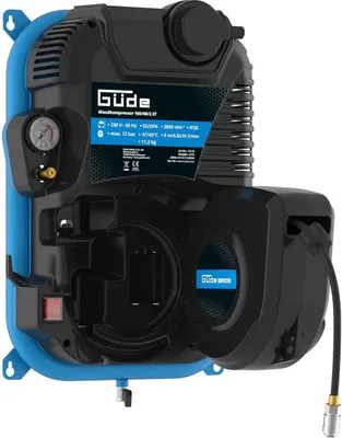 Produktbild von Güde Wandkompressor 160/08/2 ST 1100 W/230 V, Automatikschlauchtrommel, 9 m
