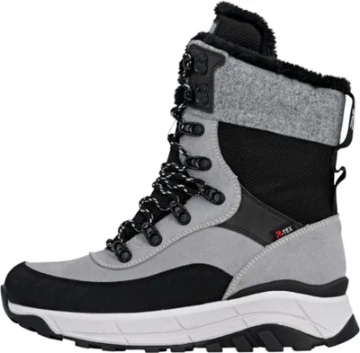 A single winter boot shown from the side against a white background.