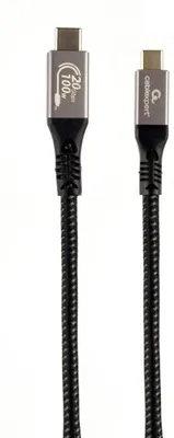 Obrázok produktu pre Gembird CCBP-USB3-CMCM100-1.5M, 1,5 m, USB C, USB C, USB 3.2 Gen 2 (3.1 Gen 2), 20 Gbit/s, Čierna, Strieborná