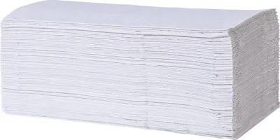 Produktbild von Tissue24 Falthandtücher Recycling 2-lagig V-Falz – 3.200 Blatt | Hochweiß, weich & saugstark für Gewerbe