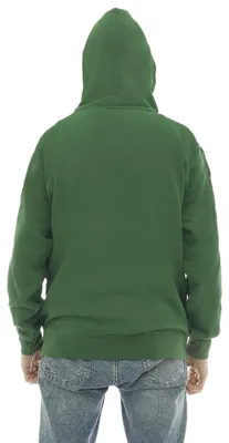 Produktbild von Hoodie Uni Pullover Sweatshirt warm Vlies Kapuze Pulli Tasche 7350 dunkelgrün M
