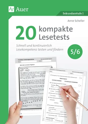 Produktbild von 20 kompakte Lesetests für Klasse 5-6