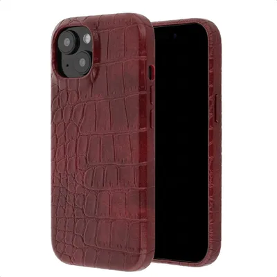Zdjęcie produktu dla Etui Selencia Croco z MagSafe do Apple iPhone 15 – bordowe