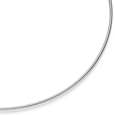 Produktbild von 1,5mm Halsreif Omegareif Omegakette Collier 750 Gold Weißgold 42cm abschraubbar