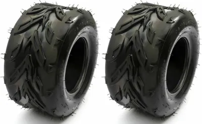 Produktbild von Kinderquadreifen Quadreifen 2er Set Reifen ATV 16x8-7 V-Profil 160/70-7 schwarz