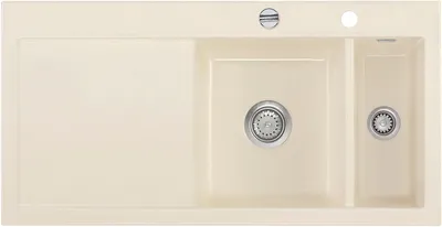 Produktbild von Flächenbündige Spüle MERA 100 F Magnolie Becken rechts - Excenterbedienung