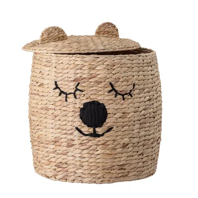 Produktbild von Bloomingville Korb DOLMA mit Deckel 50x42 cm Deko Wäschekorb Aufbewahrung Kids