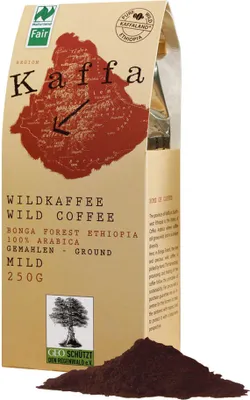 Produktbild von Kaffa Wildkaffee - mild gemahlen 250g
