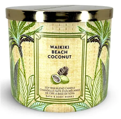 Produktbild von Bath & Body Works 3-Docht Duftkerze WAIKIKI BEACH COCONUT 411 g