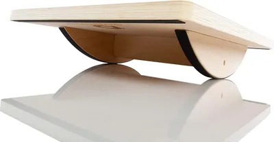 Produktbild von Hochwertiges massives Holz-Balanceboard für konzentriertes Kerntraining von Beinen und Oberkörper - Gleichgewicht und Koordination verbessern
