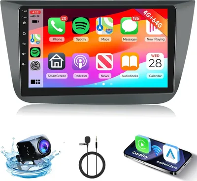 Produktbild von 2-DIN Autoradio – Navigationssystem mit Touchscreen, kabellosem CarPlay und Android Auto