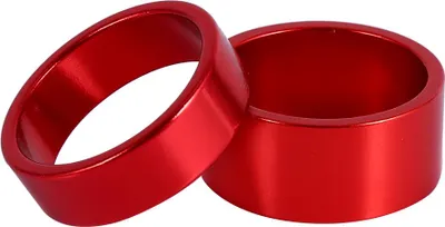 Imagen del producto de 4 colores, 4 piezas por juego, espaciadores para dirección de bicicleta de aleación de aluminio de 5 mm, 10 mm, 15 mm y 20 mm