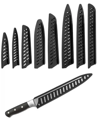 8er-Set Messerschutz aus Kunststoff, schwarz, universell