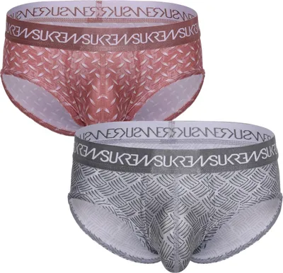 Image de SUKREW - Sous-vêtement Slips Hommes - Apex Brief Multipack 1x Diamond + 1x Checker - Taille S