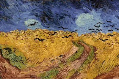 Obrázok produktu pre Vincent Van Gogh Art Print Obraz - Pšeničné pole s havranmi, 1890 (80 x 120 cm)