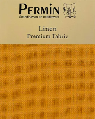 Productafbeelding van Borduurstof Permin van linnen, voorgesneden, 28 ct. (076). 100% linnen handwerkstof voor borduren, 46x46 cm. Kleur 347, Pecan