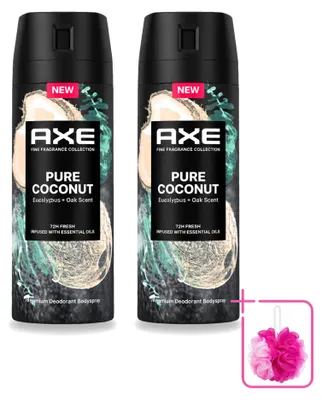 Immagine prodotto di 2 deodoranti spray Axe Pure Coconut, 150 ml - confezione risparmio - 2 pezzi