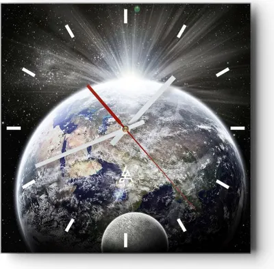 Produktbild von Wanduhr - Quadrat - Glasuhr - Astronomie galaxie abstraktion - 40x40cm - Schleichendes Uhrwerk - Lautlos - zum Aufhängen bereit - Dekoration Modern - Wanddekoration aus Glas - C3AC40x40-2328