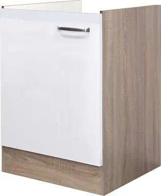 Obrázok produktu pre Kuchynská skrinka pod drez Flex Well Valero šírka 50 cm biela vysoko lesklá