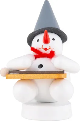 Obrázek produktu pro Miniaturní figurka sněhuláka s cimbálem Výška 8 cm NOVINKA