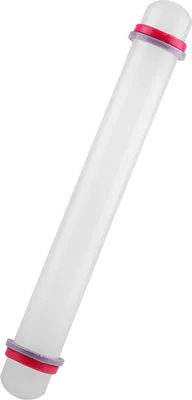 Imagen del producto de Rodillo de plástico antiadherente de 23 cm (9 pulgadas) con aro, ideal para amasar fondant, pasteles, galletas y masa para hornear