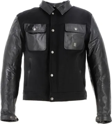 Produktbild von Helstons Kansas wasserdichte Motorrad Textil / Lederjacke, schwarz, M