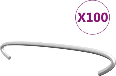 Immagine prodotto di Maison Exclusive - Ganci per Gabbione 100 pz in Acciaio Zincato 15 cm