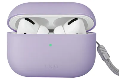Produktbild von Uniq Lino Hybrid Liquid Silikon Case Apple AirPods Pro 2 - Lilac Lavender