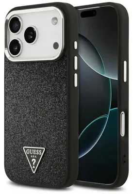 Immagine prodotto di Etui Guess Glitter Triangle Logo Magsafe Na Iphone 17 Pro - Czarne