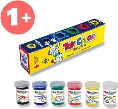 Immagine prodotto di Colori a dita TOY - COLORE 25ml 6 pz