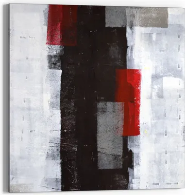 Produktbild von DEQORI Glasbild Echtglas 30x30 cm 'Kraftvolle Abstraktion' Wandbild Bild modern Deko