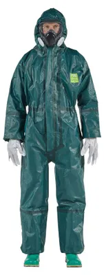 Produktbild von Ansell Einwegoverall mit Handschuhen ALPHATEC 4000 Modell 121 grün