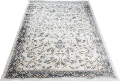 Produktbild von Teppich Wohnzimmer Schlafzimmer Kurzflor Design Klassisch Creme Hellgrau Meliert  200 x 300 cm