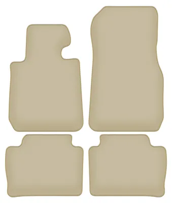 Image de Tapis de sol velours PREMIUM beige compatibles avec BMW 3 F30 (2011-2018, berline) – avec fixations – sur‑mesure