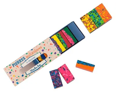 Produktbild von Bunte gewachste Würfel zum Zeichnen, Moulin Roty