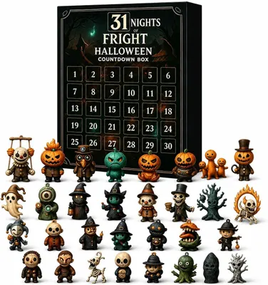 Produktbild von Halloween Adventskalender 2026, 31 Tage Countdown mit 31 Gruselfiguren, als Geschenk für Halloween-Fans & Sammler