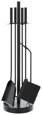 Produktbild von vidaXL 5-teiliges Kaminbesteck-Set 18 x 66 cm Stahl